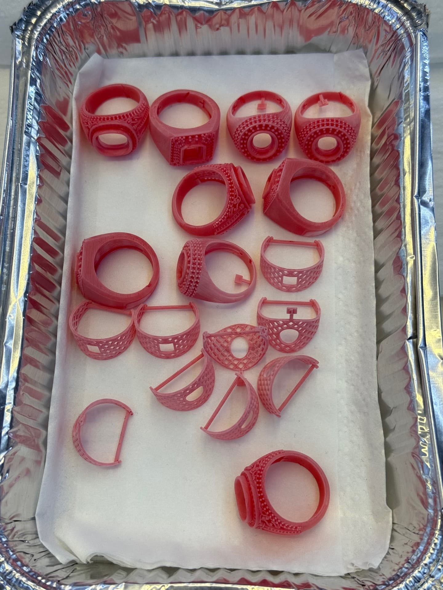 Tray of Varied Finished Rings