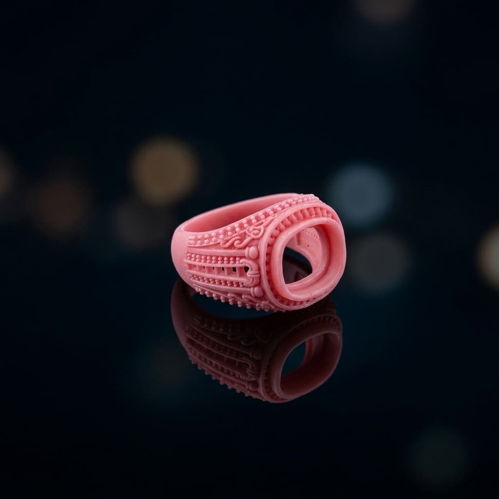 Detailed castable wax ring produced in the Saqlain Bullion CAM workshop