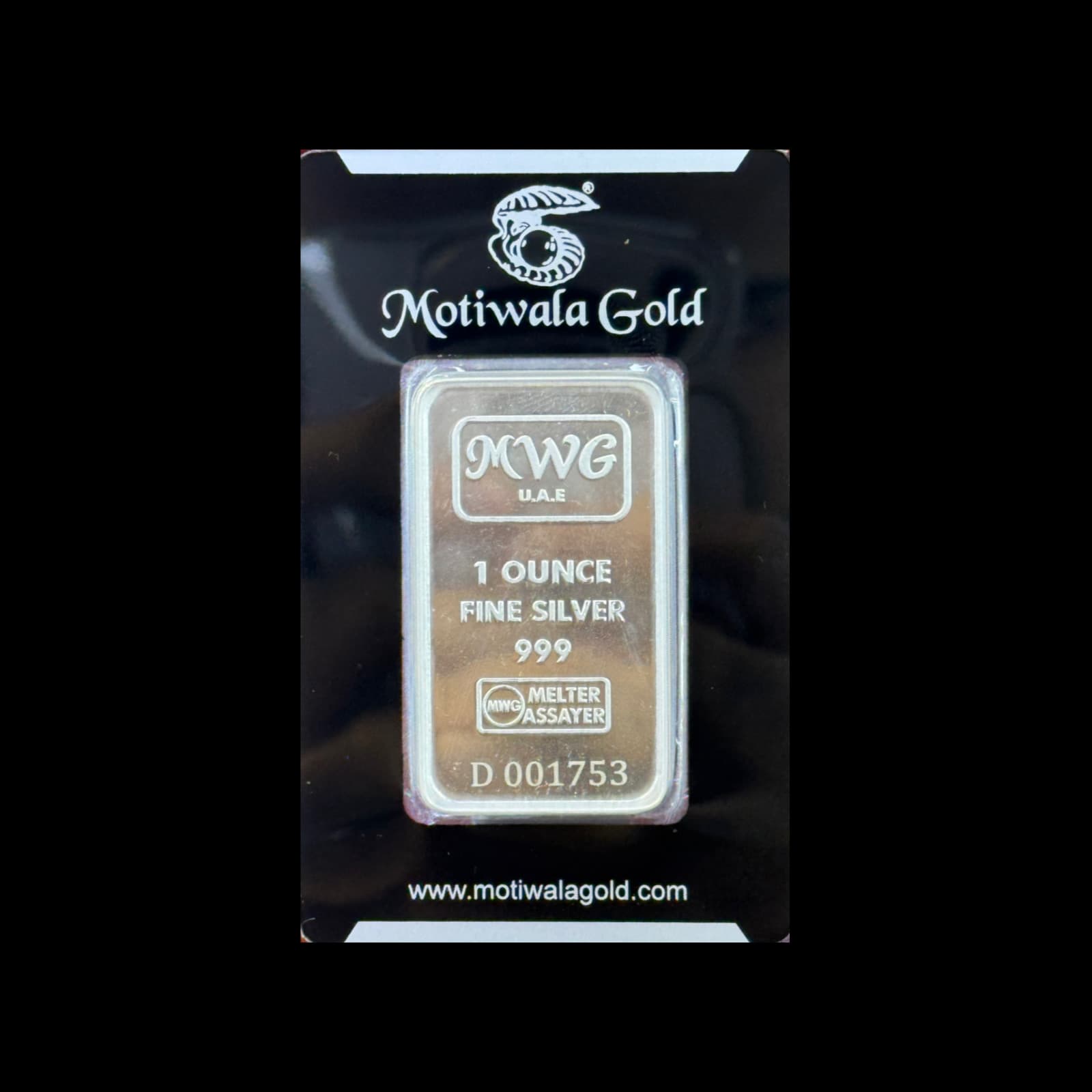 999 Silver Bar - 1 Ounce - 999.9 purity silver 1 Ounce