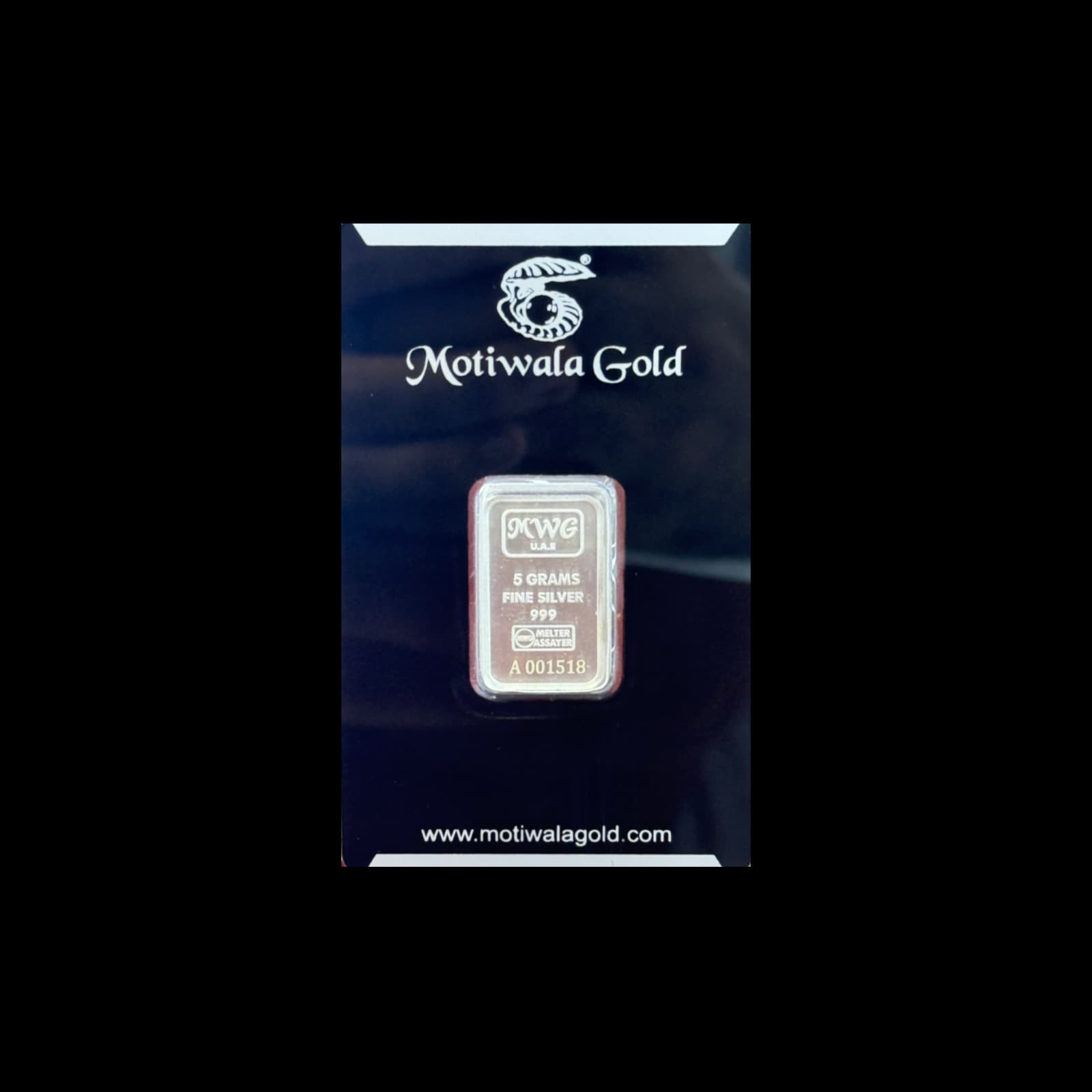 999 Silver Bar - 5g - 999 purity silver 5g
